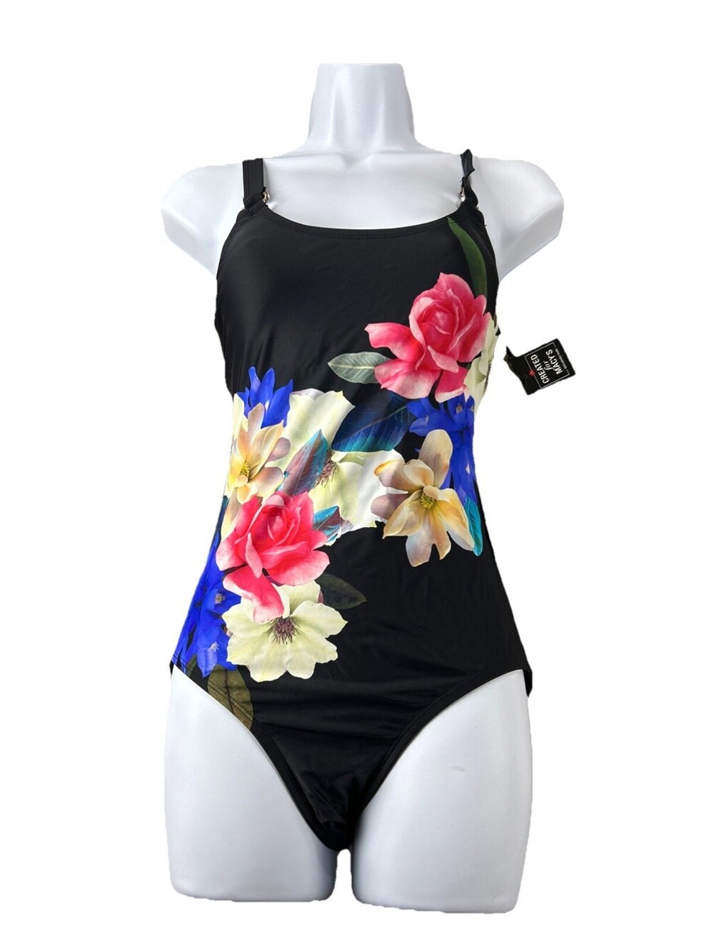 Calvin Klein Swimsuit One Piece 4 Floral Black Swimwear Beach